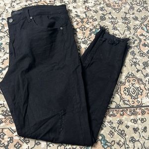 Leigh Black Mid-Rise Skinny Jeans